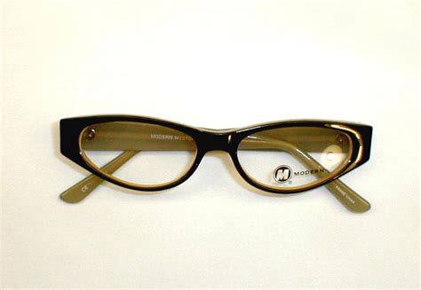 Womens Vintage Eyeglasses Black Cat Eye Raybert Frame France