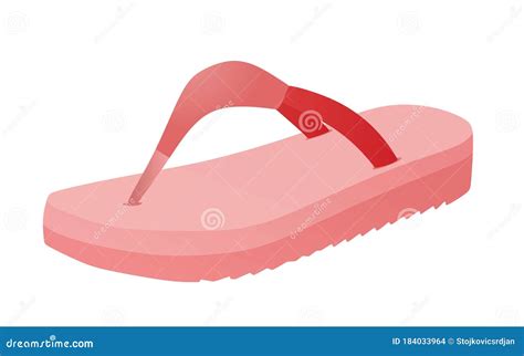 pink flip flops stock vector illustration  background