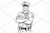 Policeman Illustration sketch template