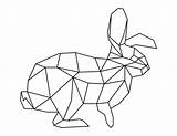 Coloring Rabbit Polygon Pages Geometric Museprintables sketch template