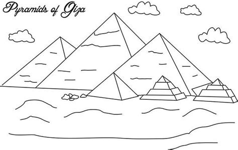 pyramid  giza coloring page coloring sky