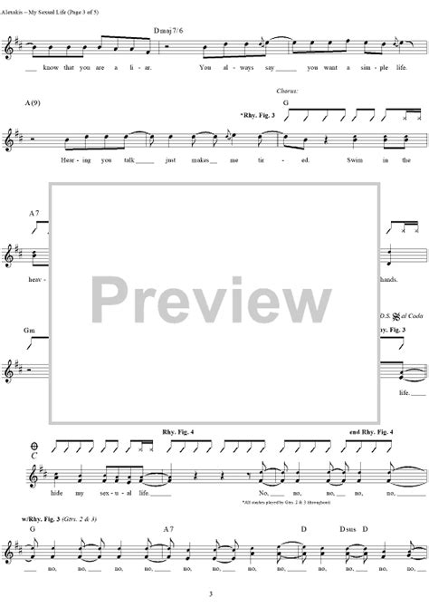 my sexual life sheet music by everclear for guitar tab vocal sheet