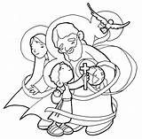 Trinity Holy Coloring Pages Family Para Trinidad La Santisima Dibujos Template Catholic Color Catequesis Getcolorings Getdrawings 為孩子的色頁 sketch template