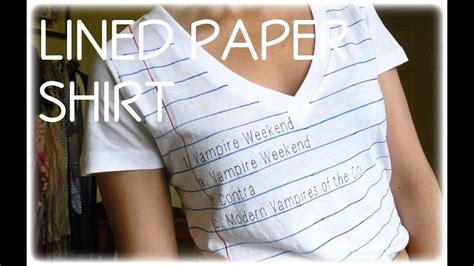 lined paper shirt diy band shirt youtube