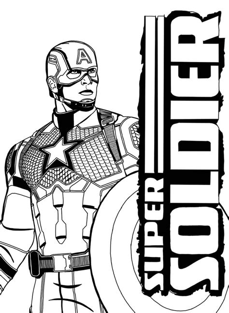 captain america endgame superhero coloring pages captain america