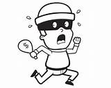 Clipart Criminal Burglar Robber Running Thief Bank Cartoon Easy Transparent Money Webstockreview sketch template