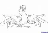 Blue Coloring Pages Rio Macaw Blu Bird sketch template