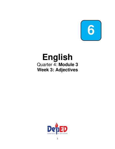english   module   english quarter  module  week