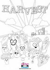 Harvest Colouring sketch template