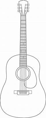 Guitar Line Clipart Clip Strings Coloring Blank Colorable Acoustic Clipground Tumblr Sweetclipart Ghs Music sketch template
