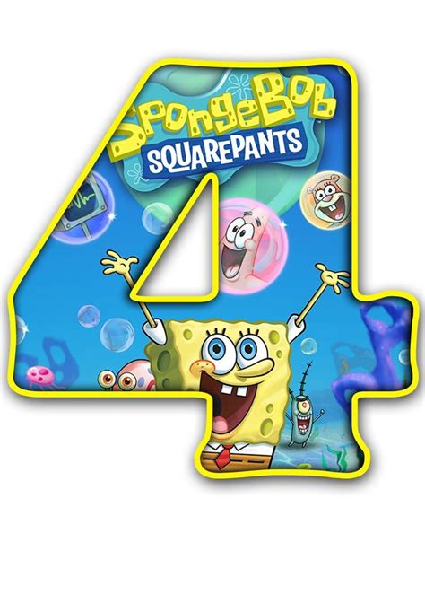 spongebob printable number  spongebob cake spongebob birthday party