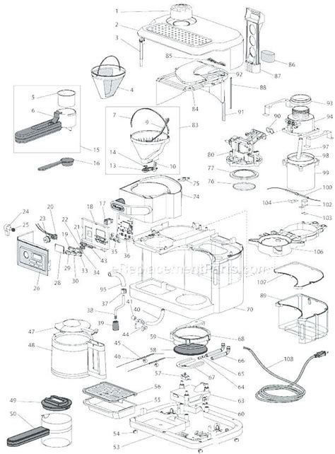 bunn coffee maker parts diagram bxb    gambar