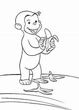George Curious Coloring Pages Banana Ausmalbilder Littering Peel Coco Affe Printable Ausmalen Way Halloween Zum Der Zeichnen Drawing Neugierige Tiere sketch template