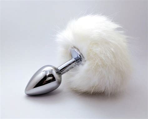 White Bunny Tail Butt Plug Anal Plug Tail Adult Toys