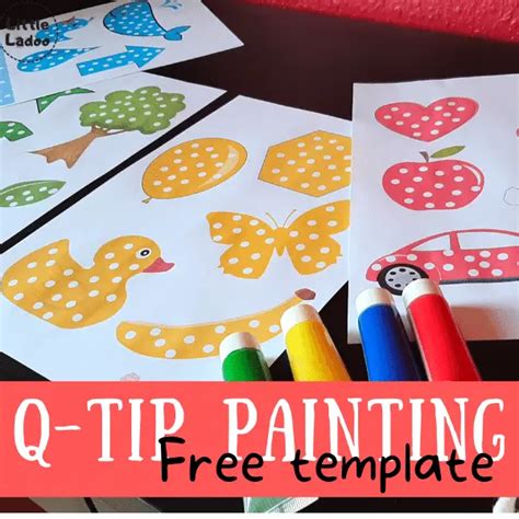 tip painting  toddlers   printable pages