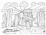 Coloring Stonehenge Getcolorings Hughes Janet sketch template