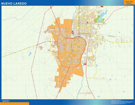 Mapa Nuevo Laredo En Mexico Plastificado Mapas Para