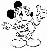 Mouse Disney Coloring Pages Mickey sketch template