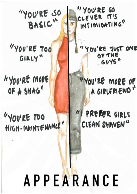 illustrator depicts the unfair double standards placed on women every day