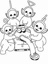 Teletubbies Coloring Pages Printable Kids Sheets Colouring Print Getcolorings Color Activity Printables Robots Cool sketch template