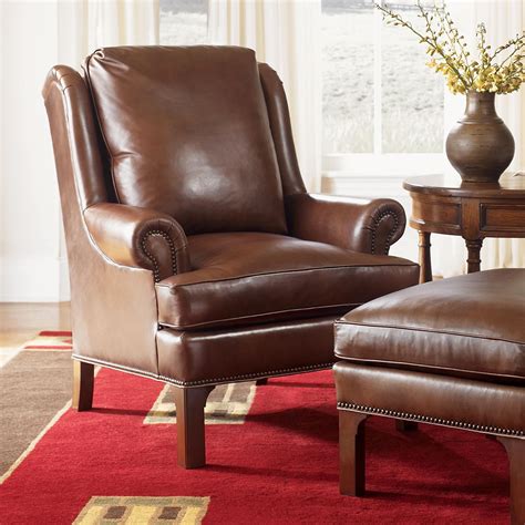 pinehurst wing chair stickley fine leather collection