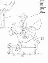 Color Number Coloring Pages Numbers Kids Mystery Horse Boys Printable Printables Activities Horses Kiezen Bord Hidden Book Greetings sketch template
