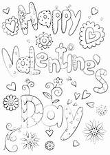 Coloring Valentines Pages Getdrawings Happy sketch template