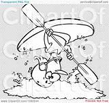 Outlined Kayaker Flip Doing Illustration Female Water Over Royalty Clipart Vector Toonaday sketch template