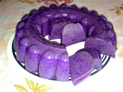 resep puding ubi ungu lembut praktis