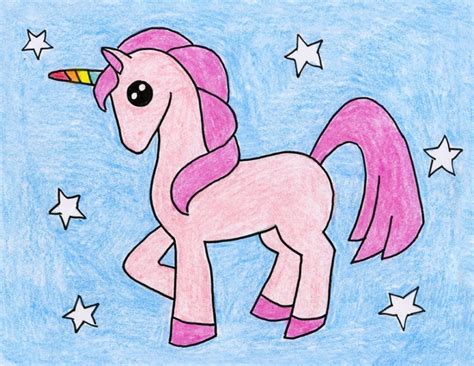 draw  easy unicorn head tutorial  unicorn coloring page