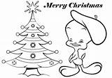Coloring Cartoon Pages Christmas Printable Merry sketch template