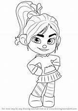 Vanellope Ralph Wreck Von Schweetz Draw Drawing Step Cartoon Drawings Disney Easy Character Characters Tutorials Drawingtutorials101 Princess Cute Previous Next sketch template