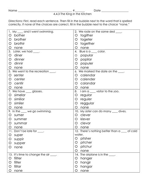 images  multiple choice spelling worksheets birthday