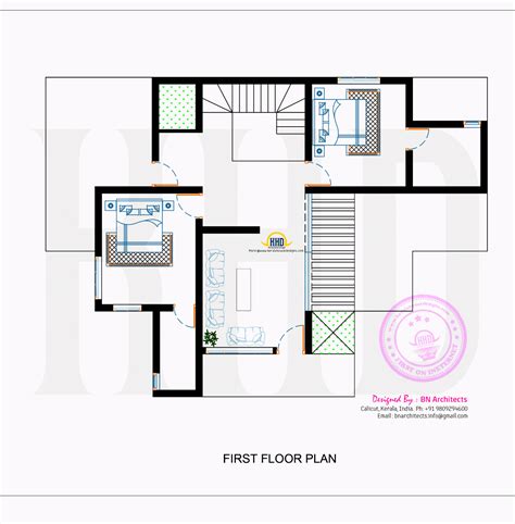 contemporary house  floor plan  bn architects kerala home design  floor plans
