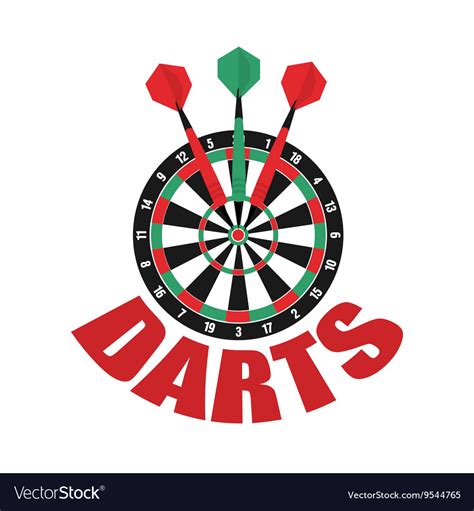 darts label badge logo darts sporting symbols vector image