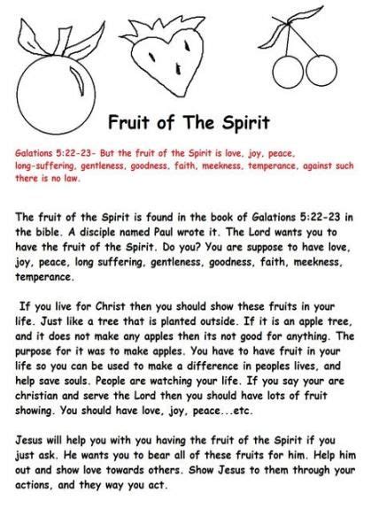 fruit   spirit printable  link  trendy ideas fruits