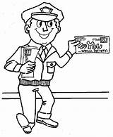 Coloring Mailman Pages Mail Postman Carrier Drawing Community Helpers Post Office Printable Preschool Kids Cartoon Color Sheets Dad Google Search sketch template