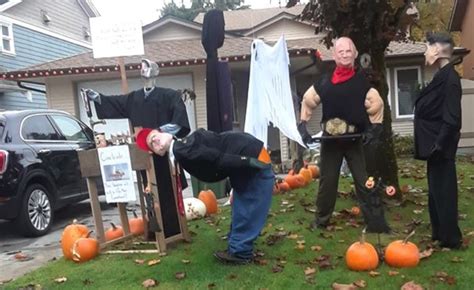 richmond halloween display depicts trump   inappropriate position daily hive vancouver