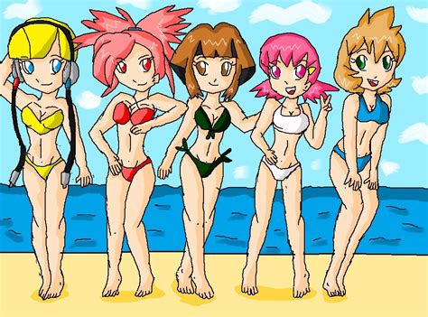 Gym Leaders In The Beach By Ninpeachlover On Deviantart