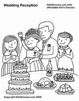 Wedding Coloring Pages Dresses Cana Reception Kids Party Elitedresses Printable Girls Book Colouring Sheets Activity Bruiloft Color Themed Fun Sells sketch template