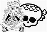 Monster Coloring High Pages Printable Kids Characters Halloween Print Filminspector Ever After Mermaid Character Cupid Lagoona Choose Board sketch template