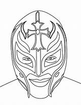 Rey Mysterio Coloring Wwe Pages Wrestling Mask Printable Drawing Belt Face Wrestler Print Sketch Cena Kalisto John Color Championship Book sketch template