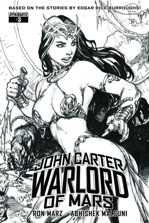 John Carter Warlord Of Mars 3 20 Copy Benes Bandw Cover