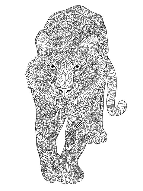 tiger coloring page  colormefreelife  etsy animal coloring pages