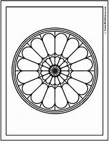 Rose Coloring Stained Glass Window Pages Kids Pdf Color Adults Printables Colorwithfuzzy sketch template