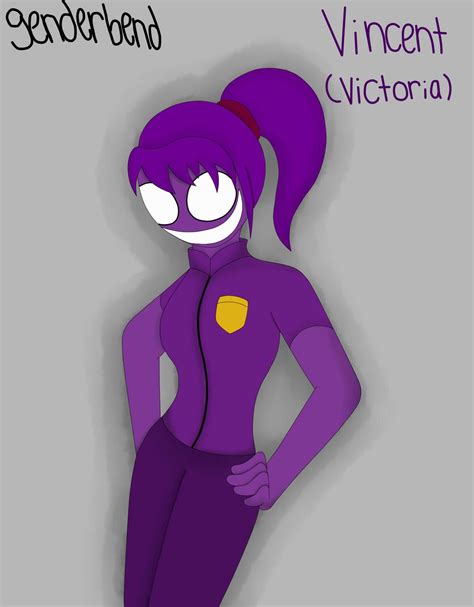 Fnaf Genderbend Purple Guy Vincent Victoria By