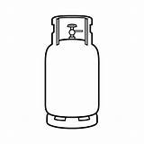 Gas Clipart Cylinder Propane Cartoon Vector Tanks Illustrations Canister Line Background Bottle Stock Webstockreview sketch template