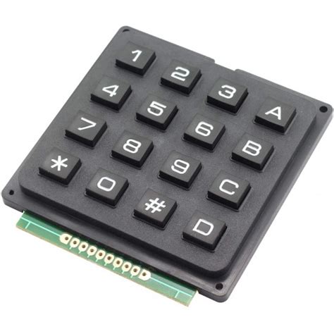 Keypad 4x4 Matrix Black 16 Button