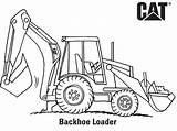 Coloring Pages Construction Backhoe Caterpillar Cat Lego Loader Printable Color Vehicles Print Printables Popular sketch template