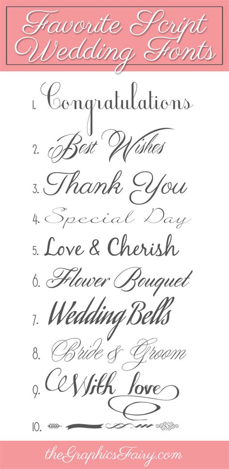favorite script wedding fonts  graphics fairy